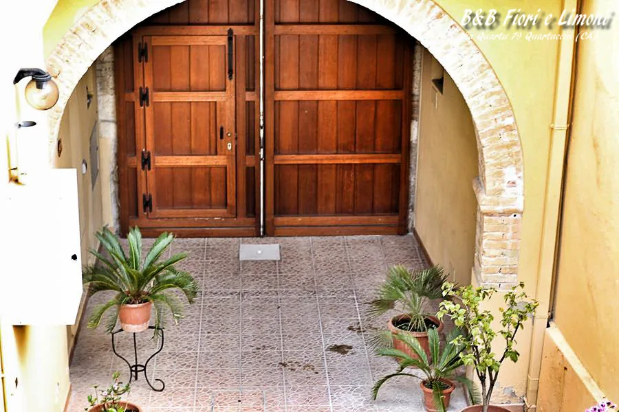 L'androne d'ingresso della casa campidanese con le piante in vaso